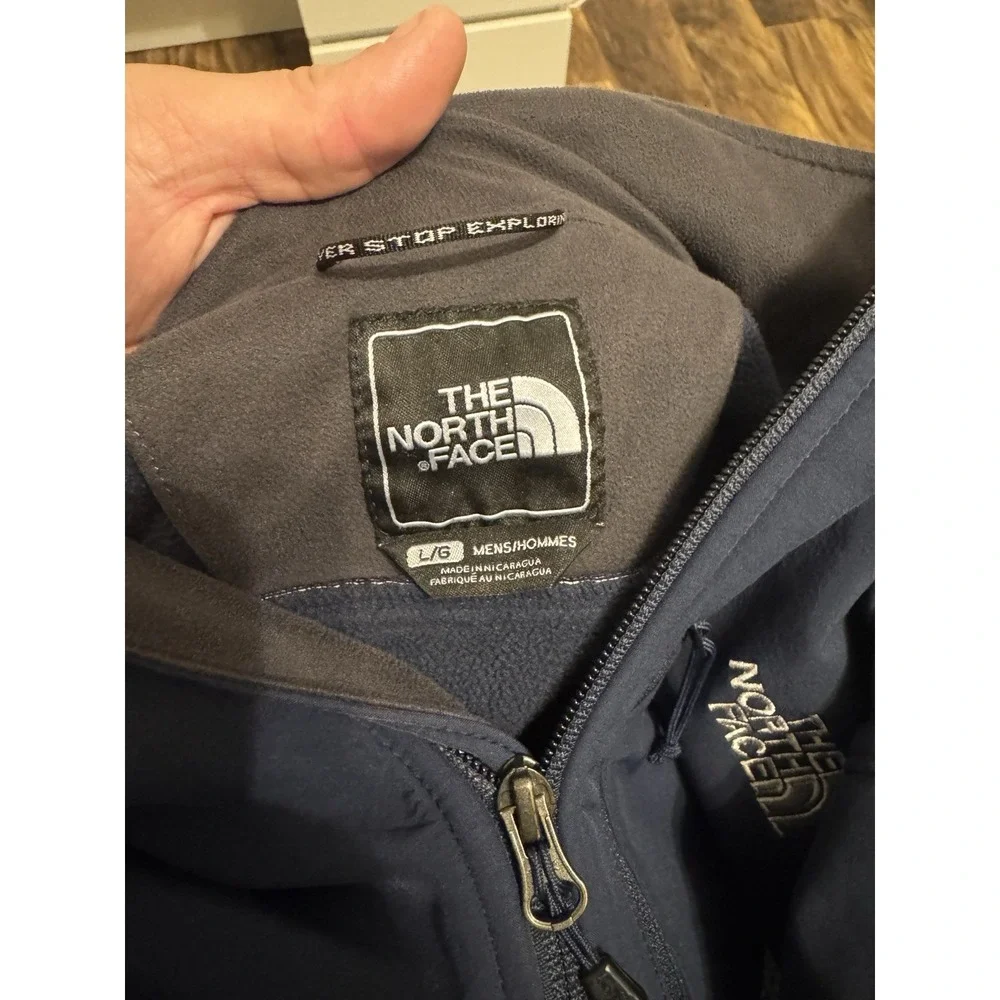 North Face Zip Up Men's Jacket Size Large Navy/black